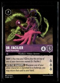Disney Lorcana The First Chapter Dr. Facilier Agent Provocateur Non Foil 37/204