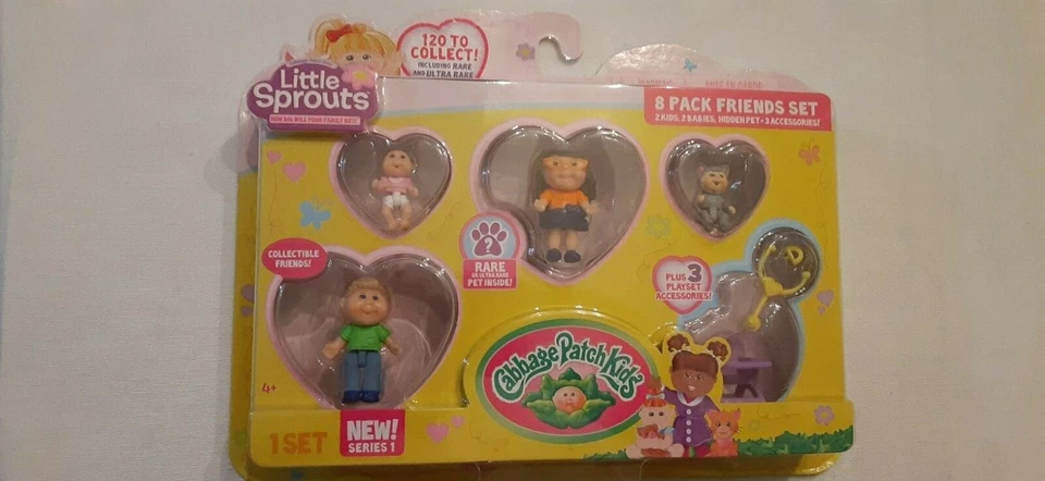 8 Pak 2017 Cabbage Patch Kids Little Sprouts Series 1 Set RARE Pet #1
