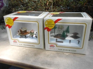 Model Power Trackside Buildings 643 Ranger Fire Station 644 HO Scale NEW Vintage - Picture 1 of 6