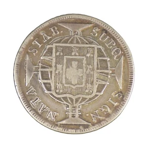 1821 R BRASIL R - RIO DE JANEIRO SILVER 960 REIS #6037 - Picture 1 of 2