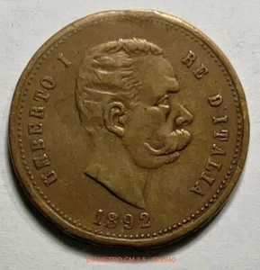 20 MARCHE REGNO D’ITALIA GETTONE TOKEN UMBERTO I° RE D'ITALIA 1892 - Picture 1 of 6