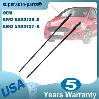 2pcs For 2011-2019 Ford Fiesta RH+LH Windshield A-Pillar Trim Moulding Both Side - Image 1 of 4