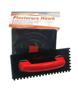 Linic UK Made Small 20cmx20cm Plasterers Hawk & 28cmx11cm Tiling Float. X7136 - Picture 1 of 4