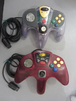 2 N64 Controllers - Mad Catz & InterAct Sharkpad Pro - Nintendo 64 - Tested - Image 1 of 4