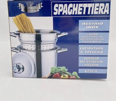 Blumenthal Bavaria Spaghettiera Pastaiola 24cm Acciaio Inox Con Coperchio - Immagine 1 di 4