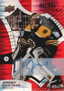 2021-22 Upper Deck Allure Hockey AUTO Red Rainbow #146 Jeremy Swayman D