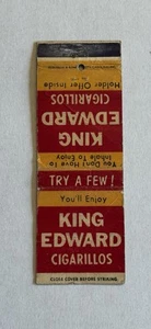 King Edward Cigarillos Vintage Streichholzhülle 426B - Bild 1 von 1
