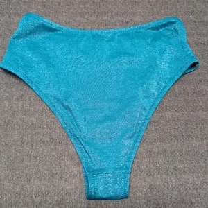 NWT Cupshe Women's Bikini Bottom Size Small Blue Shimmer - Picture 1 of 5