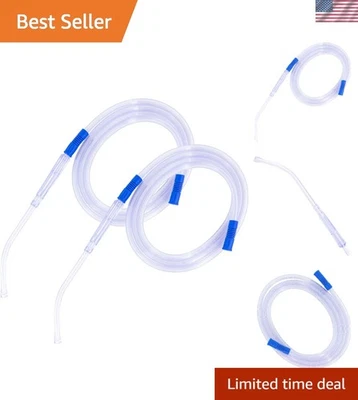 2-Pack Vented Yankauer Suction Tips with Tubing - Clear & Effective Oral Tool - Image 1 of 4