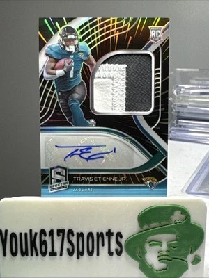 Travis Etienne Jr. 2021 Spectra Rookie Patch Auto #’d /60 Jax Jaguars #208 - Image 1 of 3