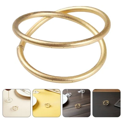  14 Pcs Portatovagliolo Doppio Anello Portatovaglioli Natalizi Per Matrimoni - Immagine 1 di 4