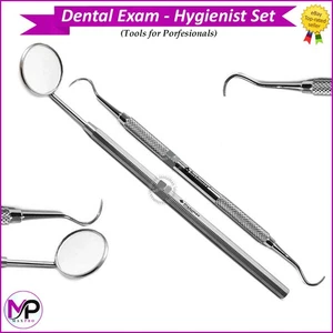 Dental Mouth Mirror Handle & Sickle Scaler – 2pcs Hygiene & Examination Tools - Picture 1 of 1