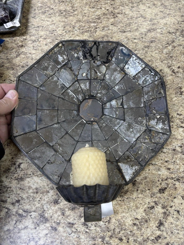 Aplique reflector vela pared hojalata espejado mosaico 19 C Foto 1 de 4