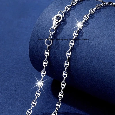 Collar de eslabones de anclaje de 1,8 mm de cadena de platino 950 puro PT950 de 4,7 g/19,6 pulgadas Foto 1 de 4