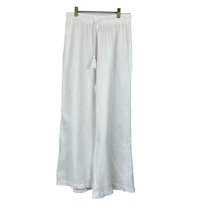 C&C California Women's Coastal Pants Size M White Cotton Wide Leg - Image 1 of 4