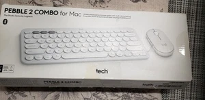 LOGITECH PEBBLE 2 COMBO WIRELESS KEYBOARD AND MOUSE 920-012201- WHITE Studio - Picture 1 of 8