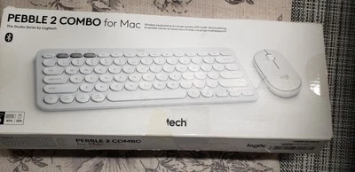 LOGITECH PEBBLE 2 COMBO WIRELESS KEYBOARD AND MOUSE 920-012201- WHITE Studio - Image 1 of 4