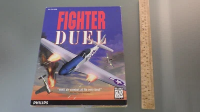 Vtg 1995 Video PC Game FIGHTER DUEL WWII Air Combat Big Box by Philips * CIB - Image 1 of 4