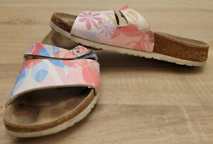 Birkis By Birkenstock Germany Made Womens 6 37 Floral Print Sandals Slides Shoes