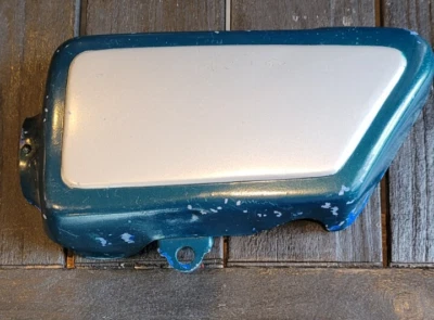 Panel de cubierta lateral izquierdo vintage OEM Yamaha XS 650 cubierta lateral azul Xs650 Foto 1 de 4