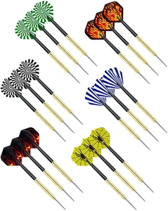 Steel Tip Darts, 18 Pack Premium Professional Dartboard Darts Metal Tip Set with - Picture 1 of 7