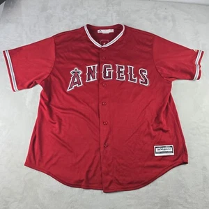 Camiseta de béisbol roja majestuosa de Los Angeles Angels talla 2X bordada López #6 - Imagen 1 de 7