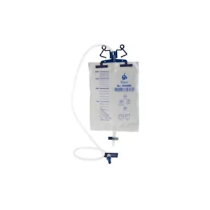 Urinary Drainage Urine Bag 2000 ml Sterile Double Plastic Hanger & Stabilizer - Picture 1 of 2