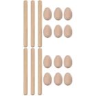  6 zestawów Drewniane jajko Rytm Stick Maluch Instrument Akcesoria muzyczne
