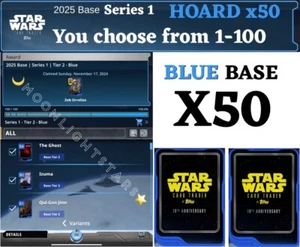 Topps Star Wars 2025 - BASE SERIES 1 Blue x50 HOARD "MONUMENT" You Pick/Choose - Picture 1 of 1