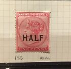 Natal One Penny  Mounted Mint Stamp - Surcharge Half QV 