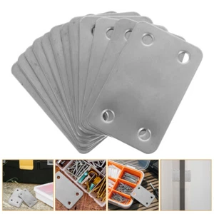 12 Stück Flach Eckwinkel Edelstahl Flachwinkel gerade Ausbesserungsplatten - Bild 1 von 12