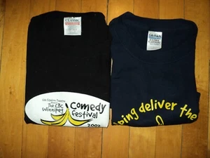 CBC COMEDY FESTIVAL Inaugural Year Winnipeg Canada NEW Lot of 2 T Shirts Size L - Picture 1 of 9