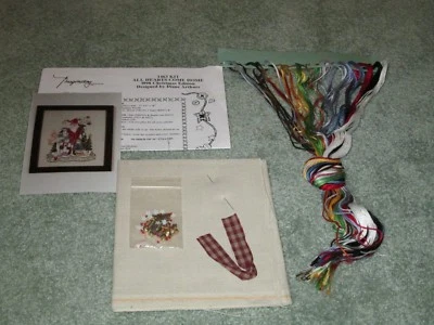 RARO KIT PUNTO DE CRUZ IMAGINANDO DIANE ARTHURS "TODOS LOS CORAZONES VIENEN A CASA" 1998 ABIERTO Foto 1 de 4