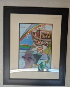 Noahs Ark Painting By Onispee Water Color On Paper With COA - Picture 1 of 4