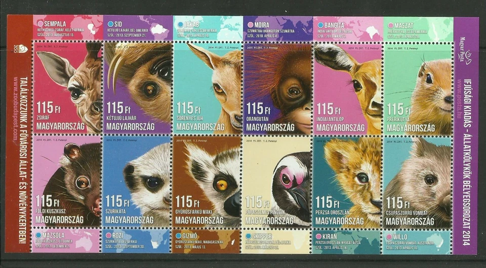 U 1306.2014 Hungría Animales MNH Foto 1 de 1