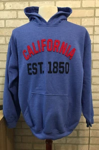 California Est 1850 Filz Schriftzug Hoodie, Größe L - Bild 1 von 5