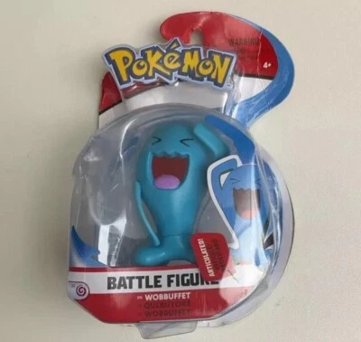 Figura de batalla Pokemon riendo Wobbuffet articulada 2018 nueva en caja Foto 1 de 4