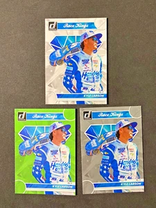 2023 Donruss Kyle Larson Race Kings Lot- Silver, Lime Green, Base #5 NASCAR - Picture 1 of 2