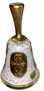 BELL IMPERLUX Czechoslvakia Bohemia CRYSTAL Glass 24k Gold 5.75"T. 50's VGC - Picture 1 of 6