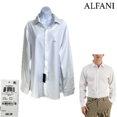 NWD-Alfani Men's Size 34-35 Slim Fit Long Sleeve Dress Shirt 100090738MN $60 - Image 1 of 4