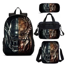 Aliens vs Predator Large Backpacks Insulated Lunch Box Shoulder Bag Pen Case Lot