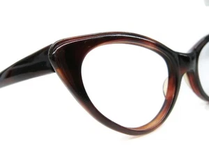 Vintage 60s Red Tortoise Cat Eye Eyeglasses or Sunglasses Art Craft Frame - Picture 1 of 6