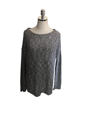 Banana Republic Sweater Women's Size Medium Gray Long Sleeve Cotton Linen Blend - Image 1 of 4