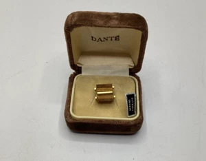 Vintage Dante Tigers Eye Tie Tac Original Box - Picture 1 of 3
