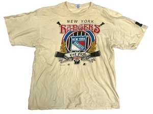 Vintage New York Rangers T-shirt XL STARTER 1994 Nhl Single Stitch CREAM Fair - Picture 1 of 16