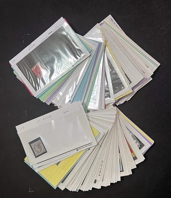 Colección de estampillas de Santa Lucía en tarjetas de distribuidor $327 valor de catálogo ZAYIX 0825CB14518 Foto 1 de 4