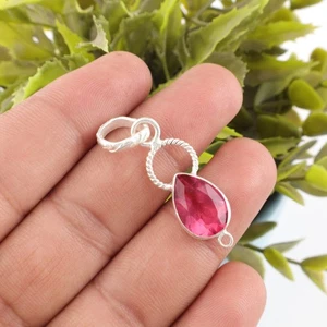 Pink Tourmaline Gemstone 925 Sterling Silver Jewelry Pendant Mother's Day Gift - Picture 1 of 3