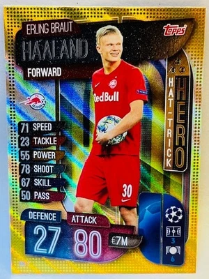 2019-20 Topps UCL Match Attax Extra - Hat-Trick Hero Erling Haaland #HH1 (RC) - Image 1 of 2