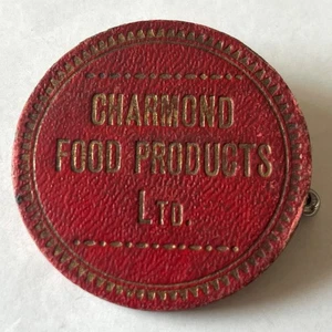 Charmond Food Products Ltd Crewe Leatherette Vintage Pin Badge Tin Canning UK - Picture 1 of 2