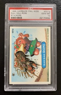 1988 Garbage Pail Kids OS14 Rah Rah Roni 551a PSA 10 GEM MINT-RARE GEM CARD! TWT - Image 1 of 4